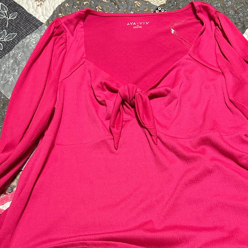 Ava & Viv Women's Fuchsia Blouse